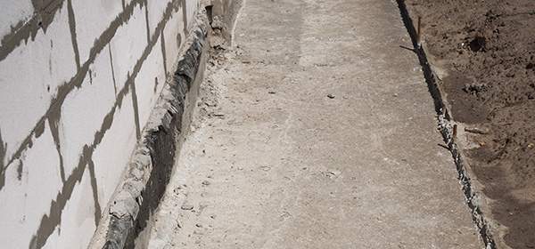 Foundation waterproofing, vapor barrier.