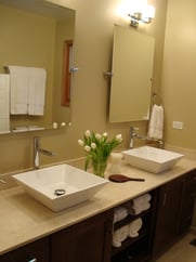 Vessel sink, bathroom remodel