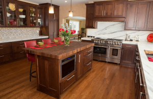 Mt. Prospect Kitchen Addition with Walnut Cabinets 