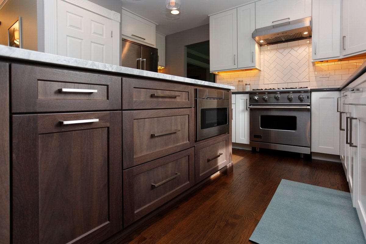 Bamboo flooring in kitchen remodel