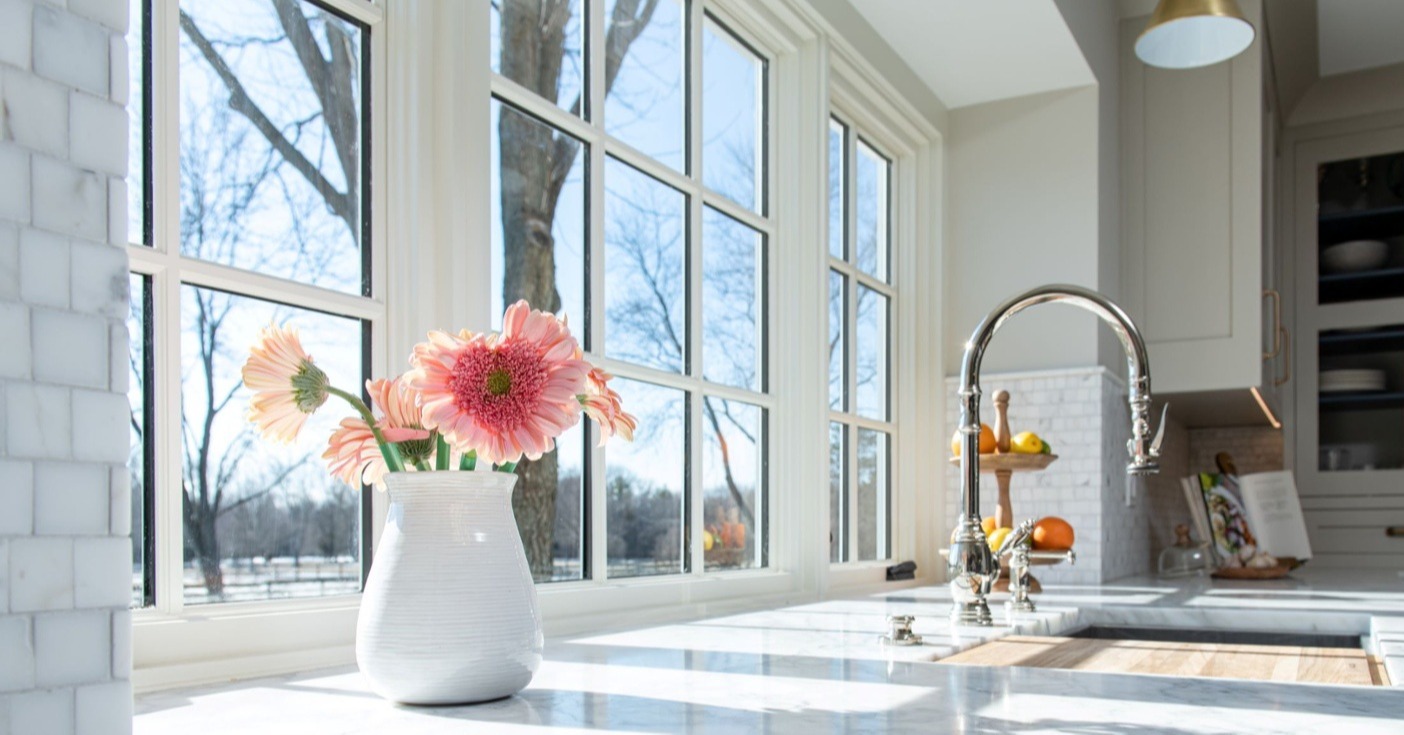 Barrington-Kitchen-Remodel-Marble-Countertop-with window light coming in-1