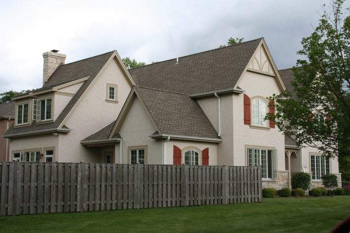 Stucco Tudor Custom Home