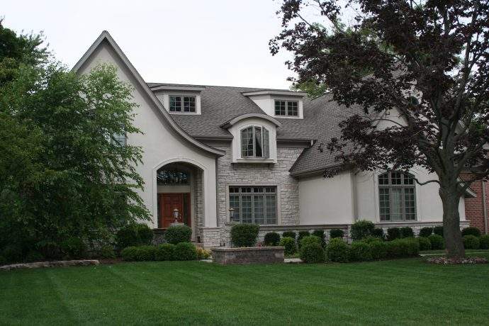 Custom Stucco and Brick Home