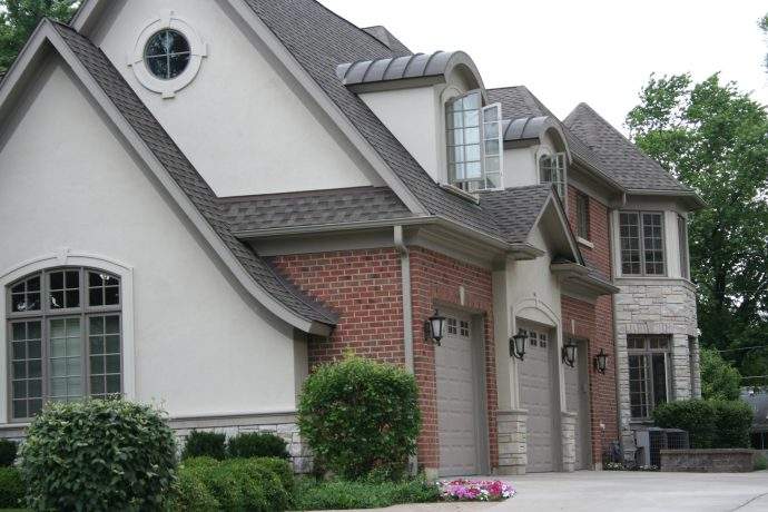 Custom Stucco and Brick Home