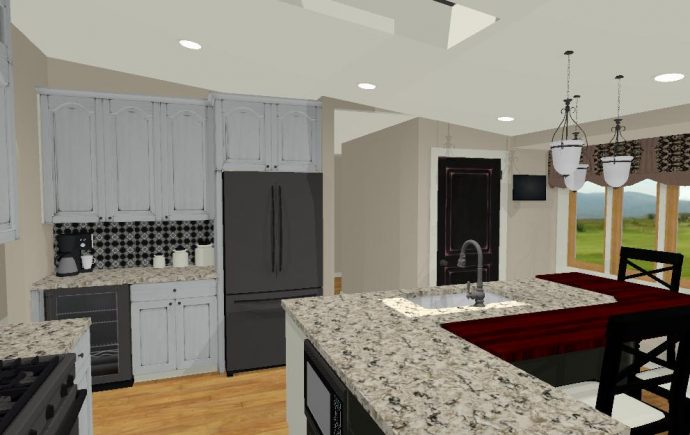 Design Rendering: Unique French Country Inspired Kitchen Design Rendering: Unique French Country Inspired Kitchen