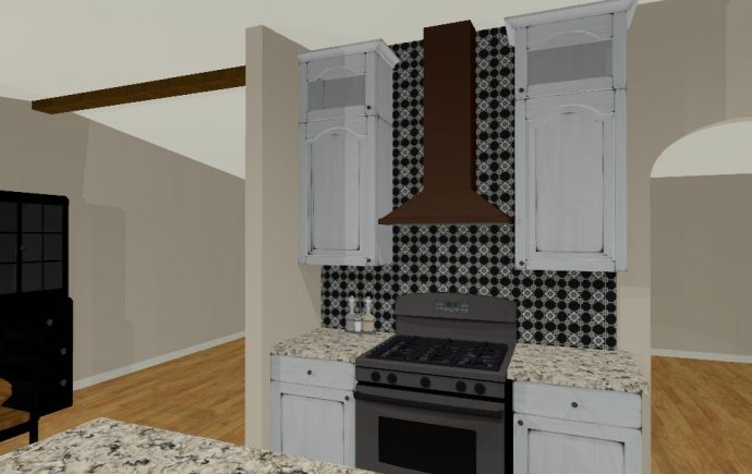 Design Rendering: Unique French Country Inspired Kitchen Design Rendering: Unique French Country Inspired Kitchen