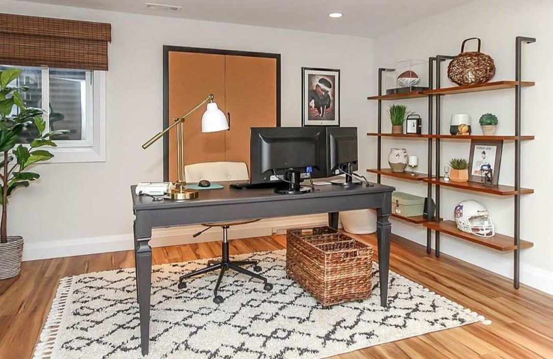 home office in basement-1