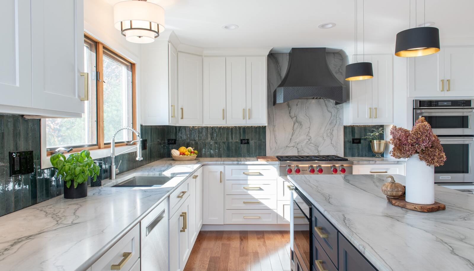 kitchen addition marble with blue accents-1